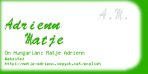 adrienn matje business card